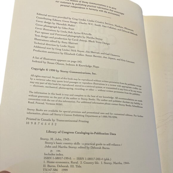 BOOK STOREY'S BASIC COUNTRY SKILLS Homesteading Country Living Farm Life 564 pgs - Picture 4 of 8